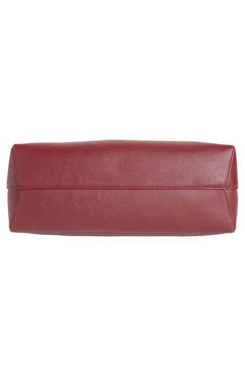 Mansur Gavriel Candy Baguette Leather Shoulder Bag In Burgundy