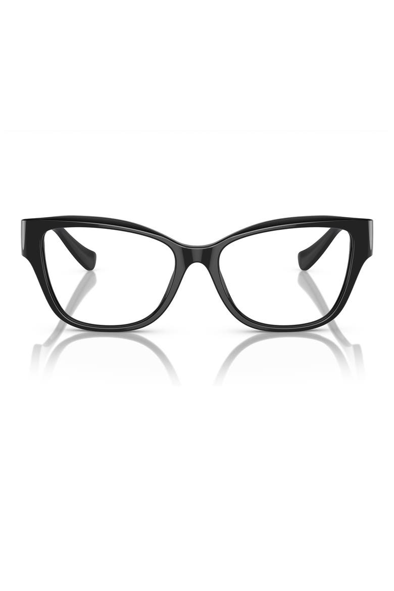 54mm Pillow Optical Glasses, Main, color, BLACK
