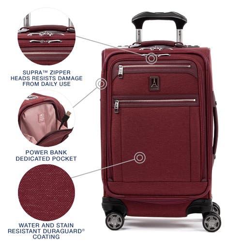 Travelpro Platinum Elite Softside Expandable Carry-on 21-inch Luggage In Bordeaux Red