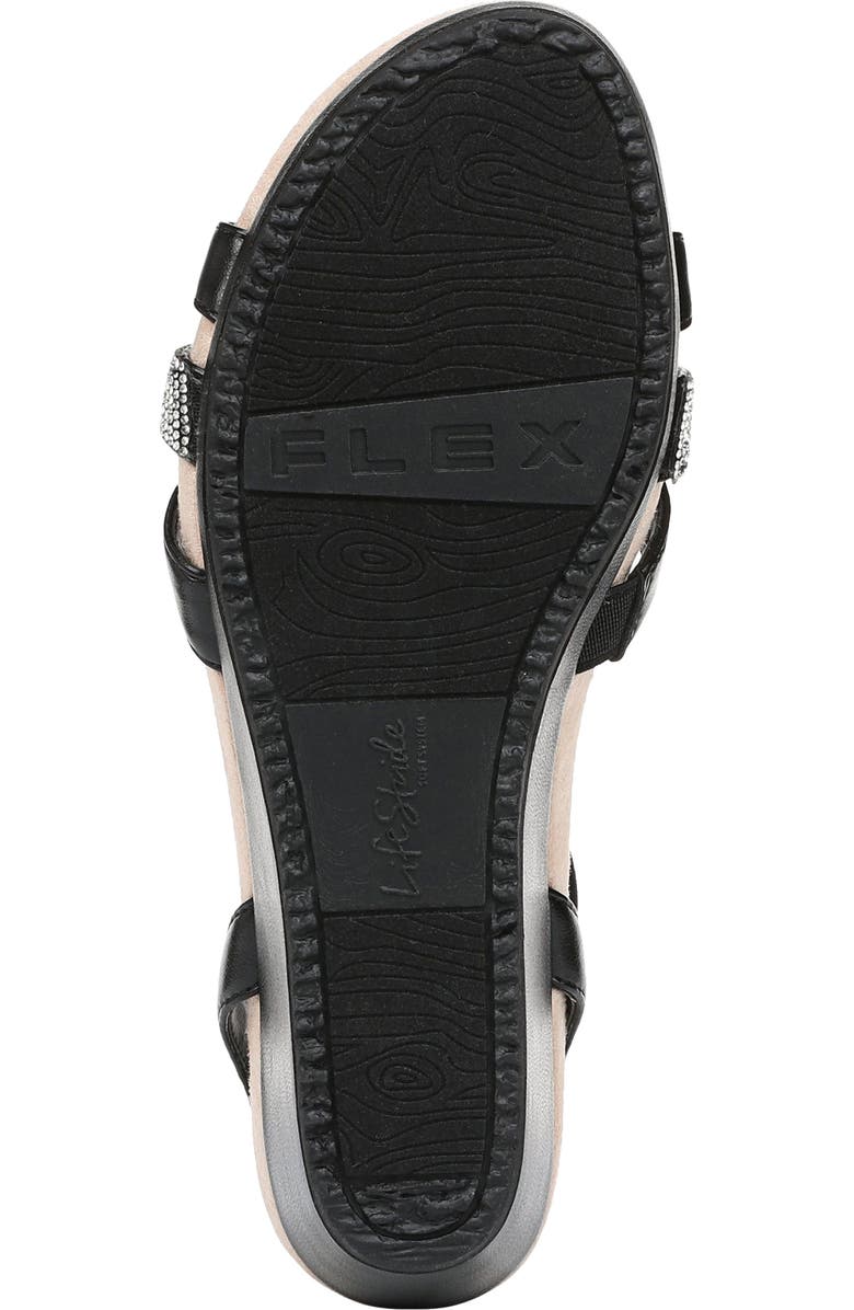 LifeStride Mimosa Slingback Platform Wedge Sandal, Alternate, color, Black