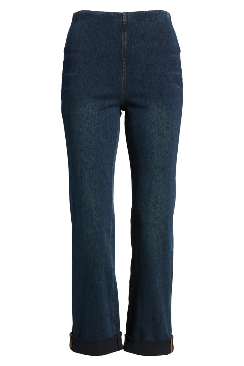 'Lyssentials Boyfriend High Rise Denim Jeans, Alternate, color, INDIGO