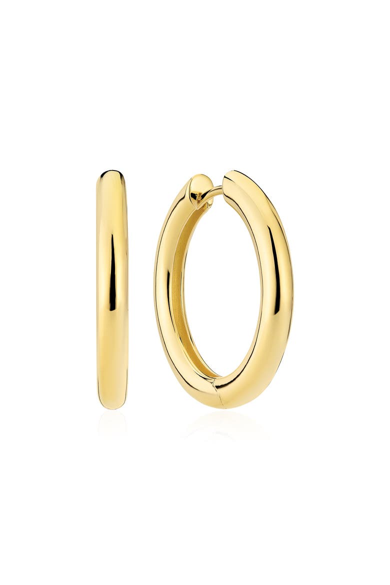 Earrings Carrara X-Grande Pianura, Main, color, 18k Gold Plate