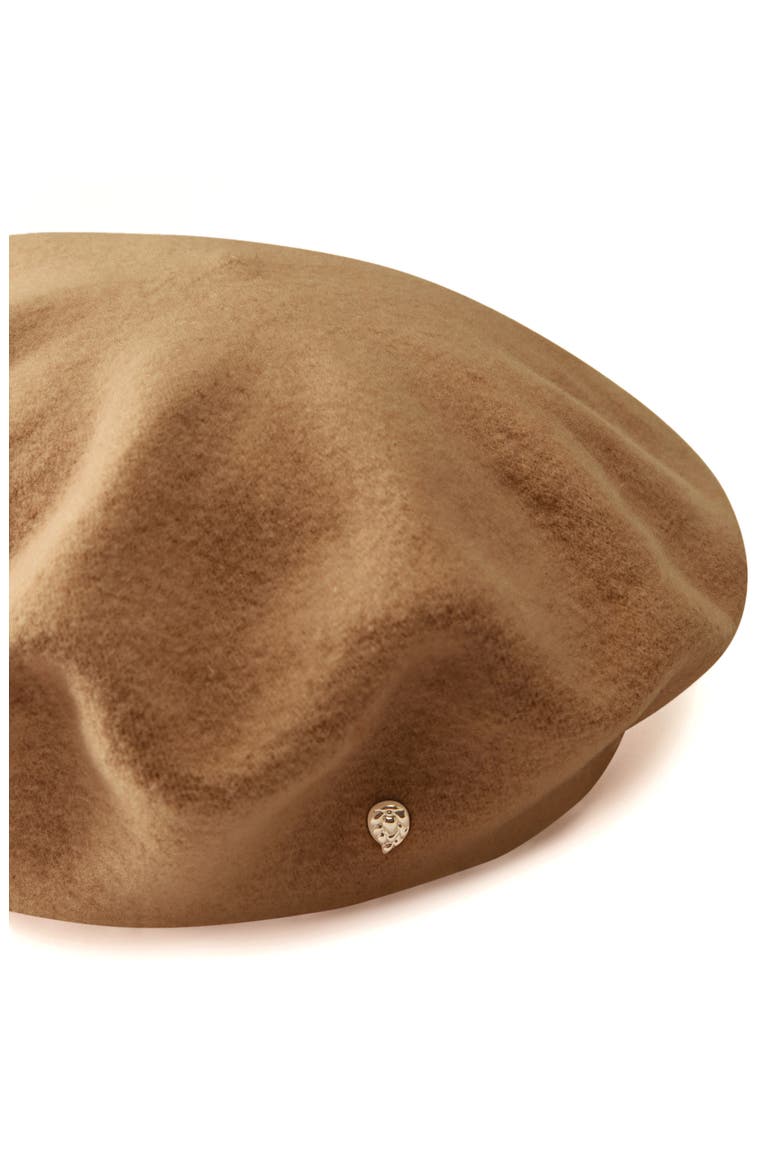 Ali Merino Wool Beret, Alternate, color, PALE CAMEL