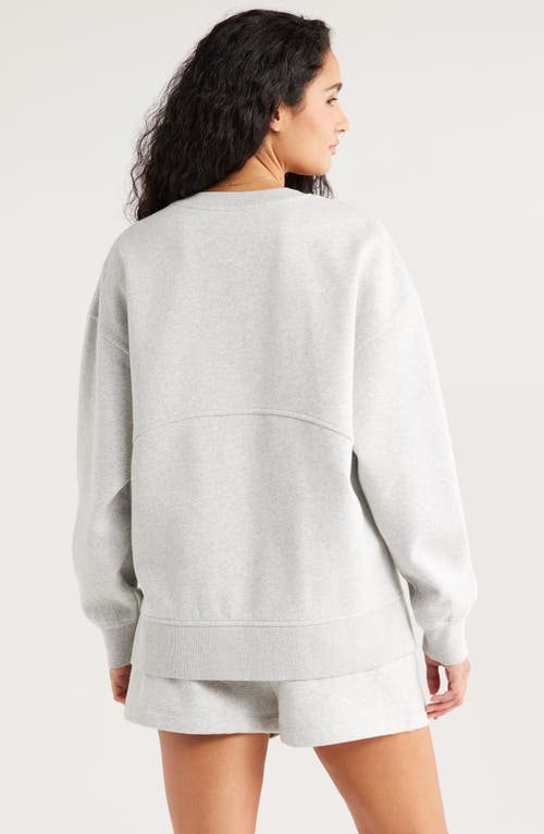 Zella Ultracozy Fleece Relaxed Sweatshirt In Gray