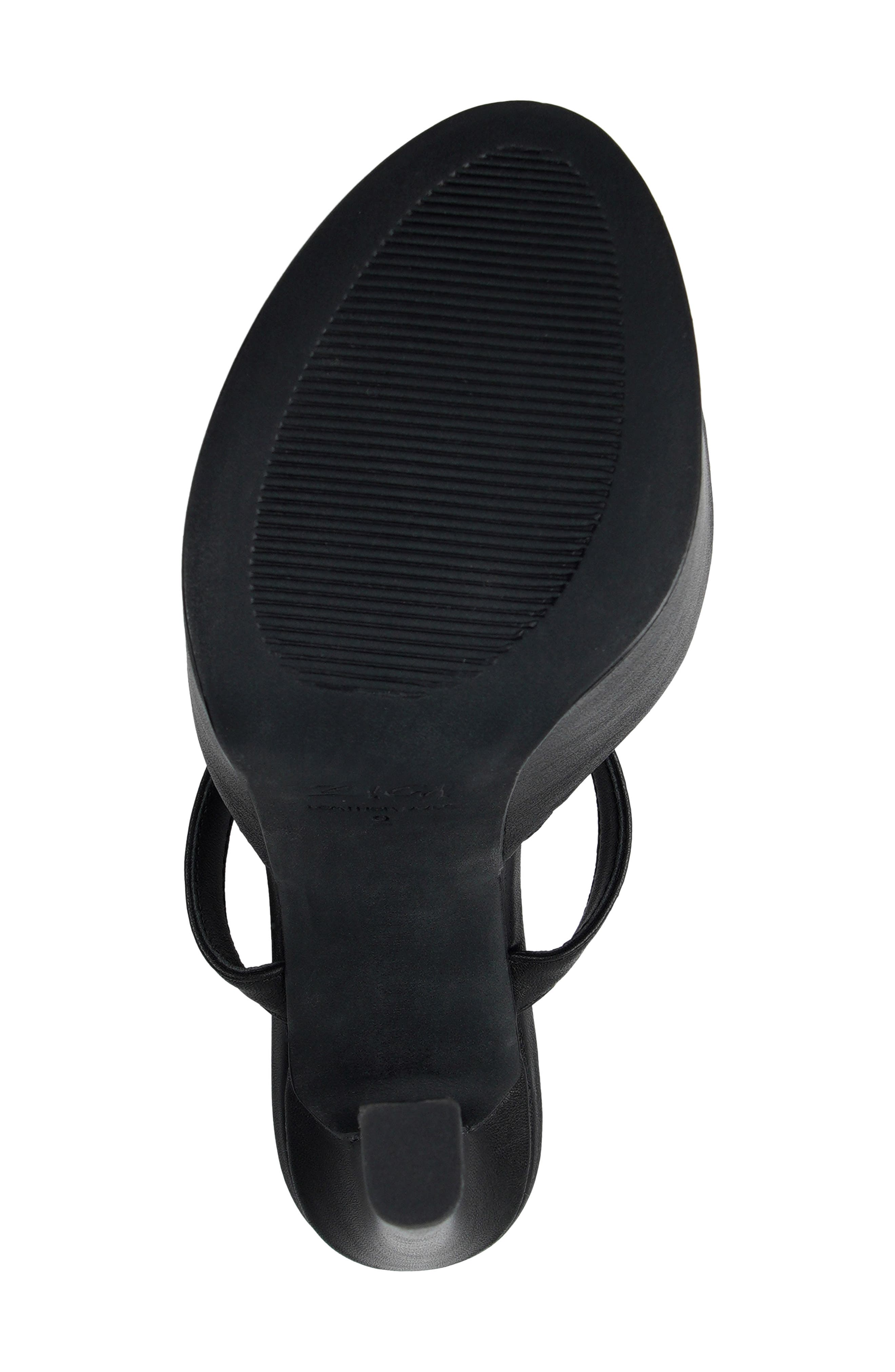 Ankle Strap Platform Sandal, Alternate, color, BLACK LEATHER