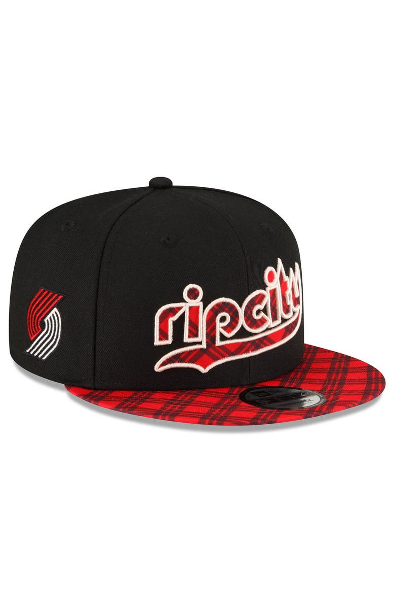 New Era Men's New Era  Black Portland Trail Blazers 2023/24 City Edition 9FIFTY Snapback Adjustable Hat, Main, color, 