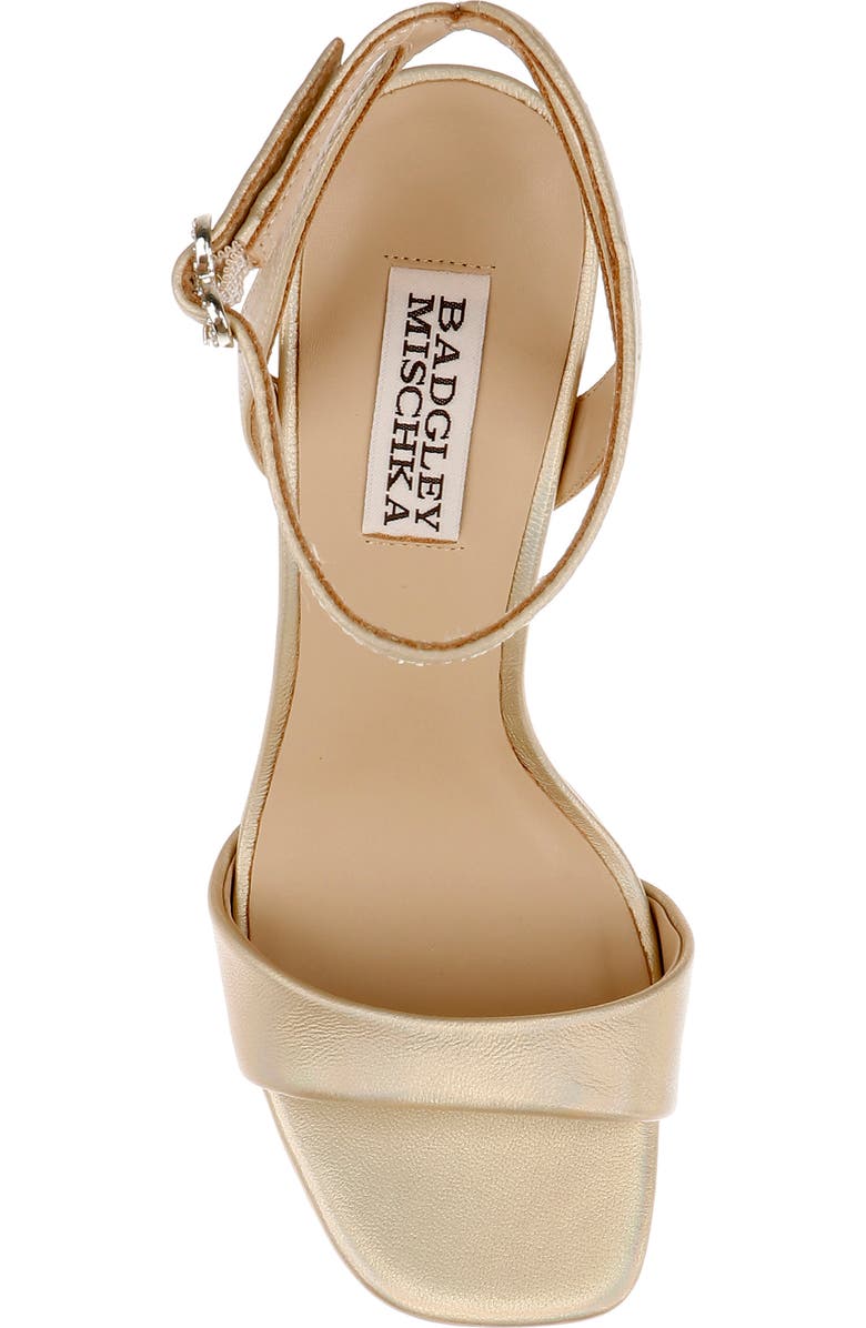 Badgley Mischka Collection Caia Ankle Strap Platform Sandal, Alternate, color, Gold/ Iridescent