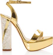 Freya Rose Tyra Ankle Strap Pearl Heel Sandal