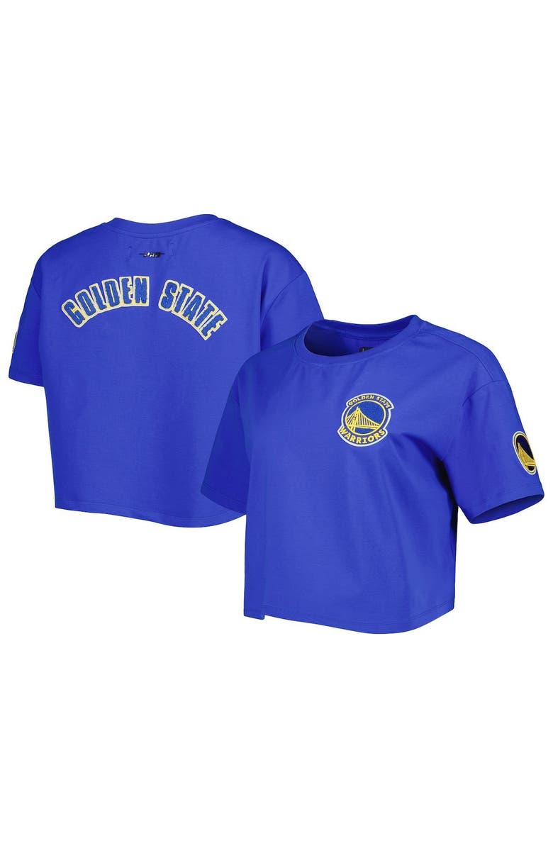PRO STANDARD Women's Pro Standard Royal Golden State Warriors Classics Boxy T-Shirt, Main, color,