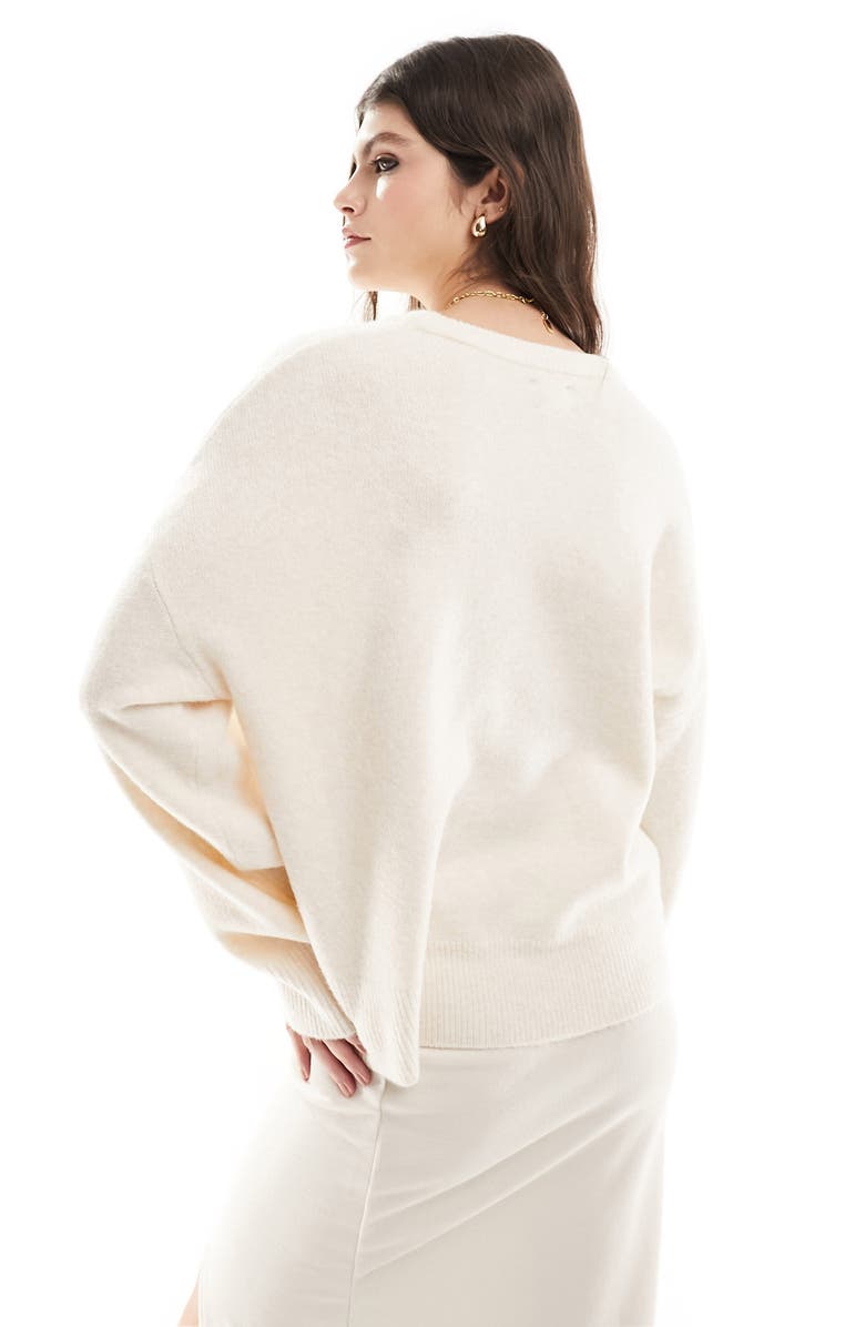 ASOS DESIGN Boxy Crewneck Sweater, Alternate, color, 