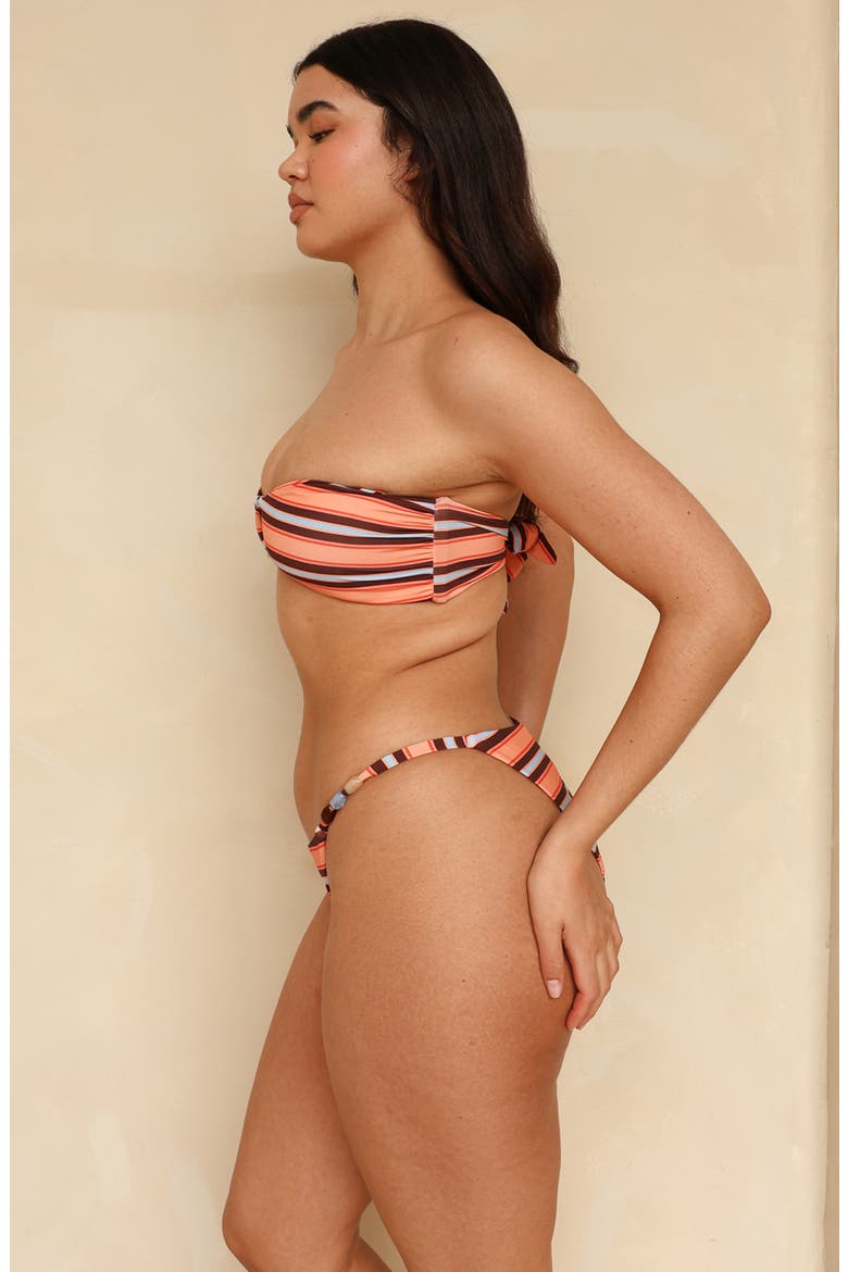 Bare Escape Super Cheeky Bikini Bottom, Alternate, color, Rayas