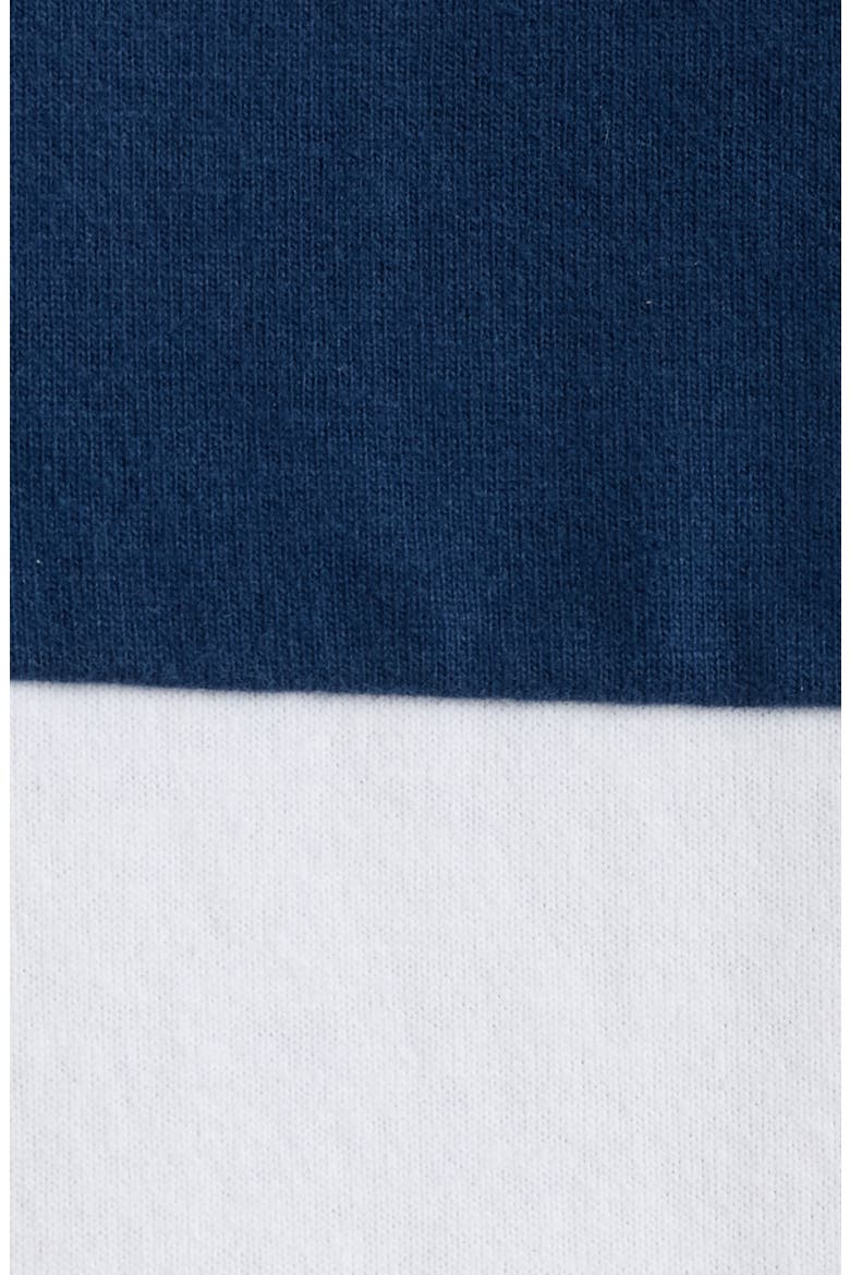 Erbero Organic Cotton Long Sleeve Rugby Polo, Alternate, color, NAVY/ WHITE