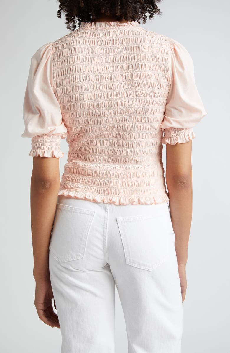 Veronica Beard Langston Smock Cotton Top, Alternate, color,