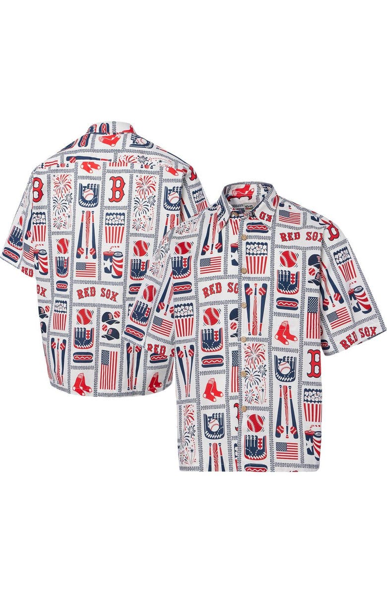 Reyn Spooner Men's Reyn Spooner White Boston Red Sox Americana Button-Up Shirt, Main, color, White