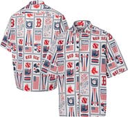 Reyn Spooner Men's Reyn Spooner White Boston Red Sox Americana Button-Up Shirt
