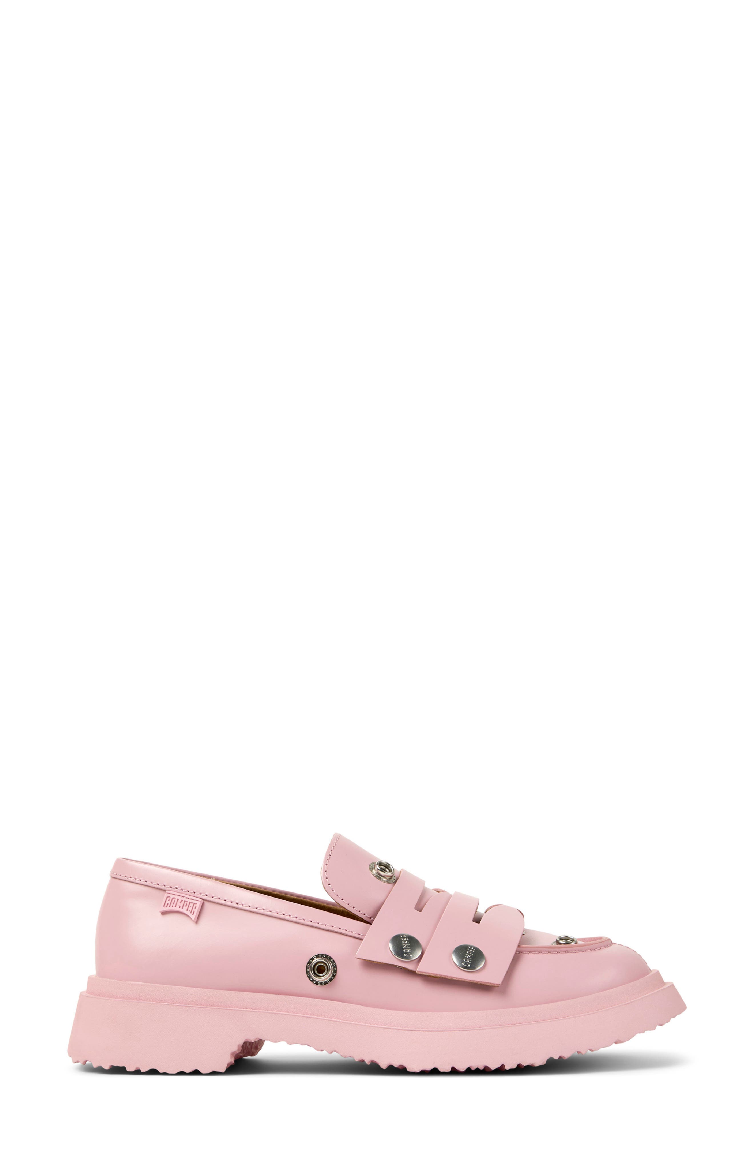 Camper Walden Stud Double Penny Loafer, Alternate, color, Medium Pink