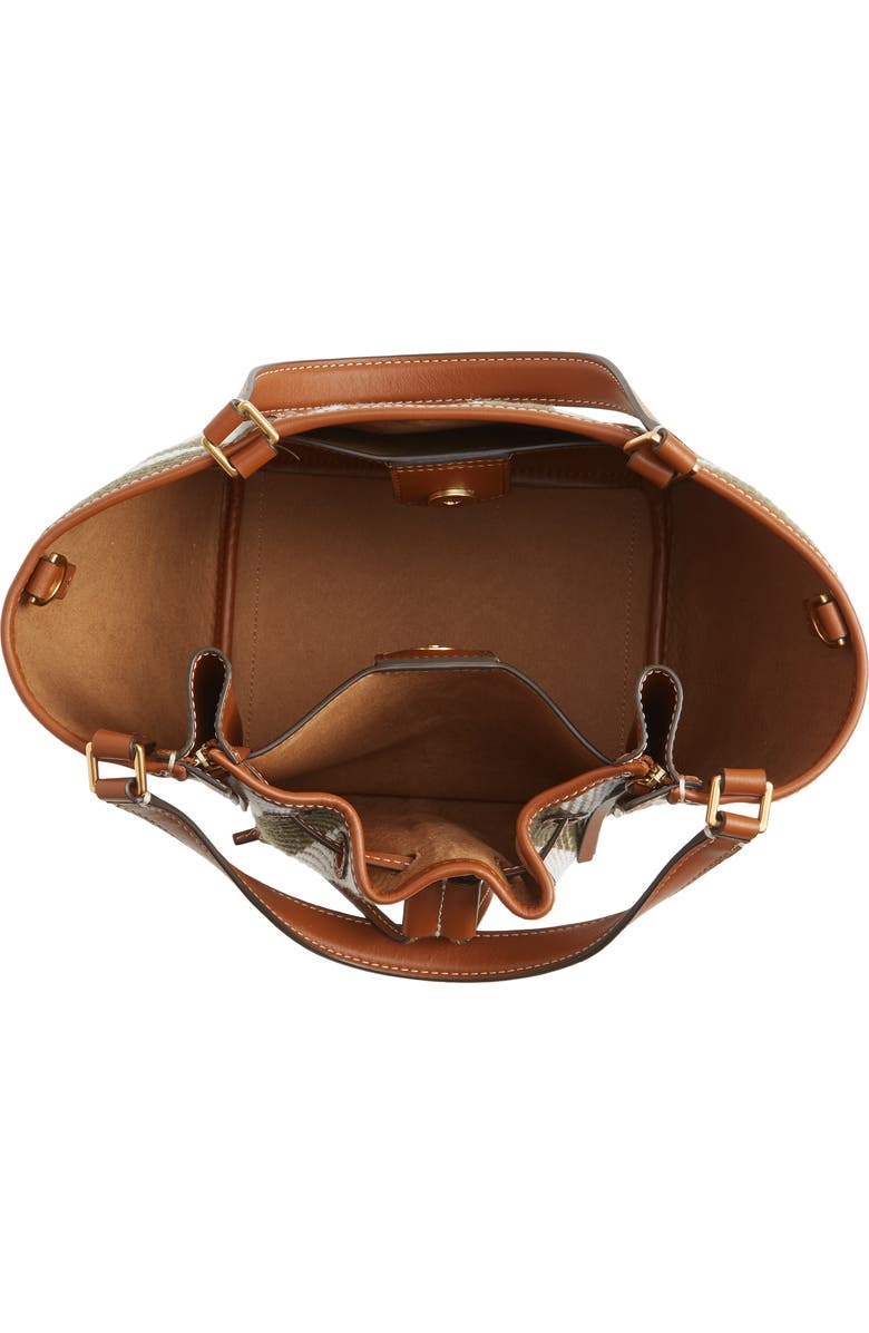 Tory Burch McGraw Stripe Dragonfly Drawstring Satchel, Alternate, color,