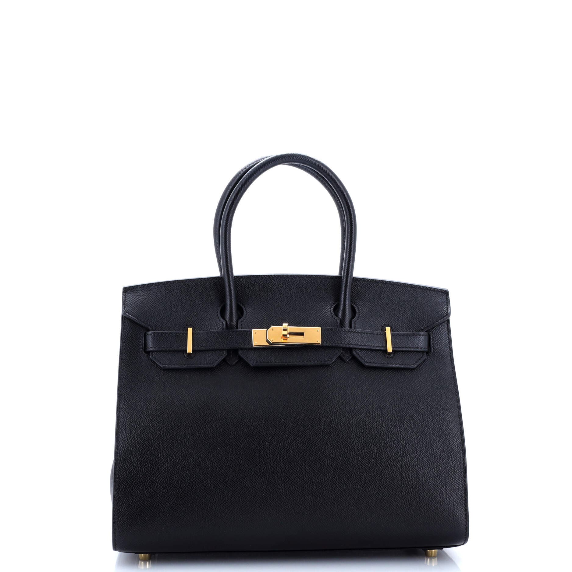 Pre-Owned Hermes Birkin Sellier Bag Black Epsom with Gold Hardware 30, Alternate, color, 