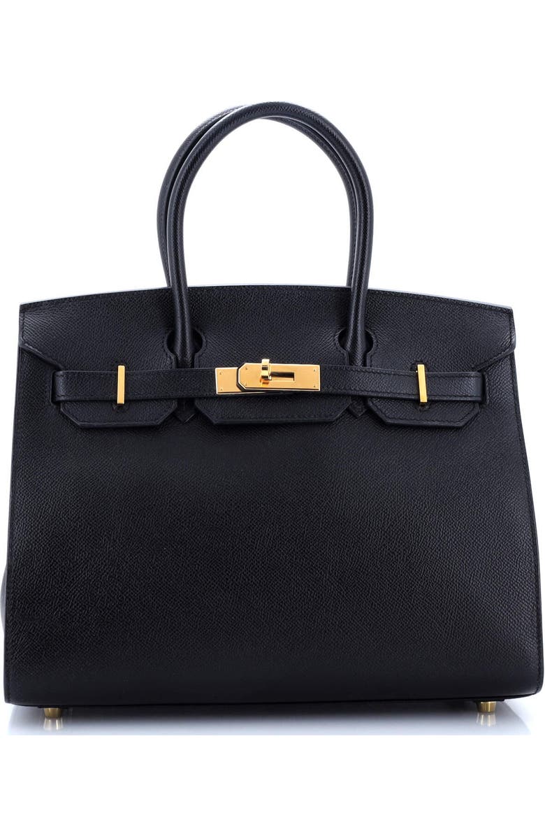 Pre-Owned Hermes Birkin Sellier Bag Black Epsom with Gold Hardware 30, Alternate, color,