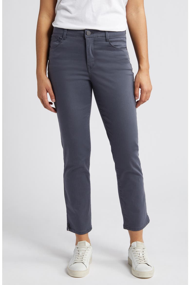 Logan 'Ab'Solution High Waist Ankle Slim Straight Leg Pants, Main, color, SHDW SHADO