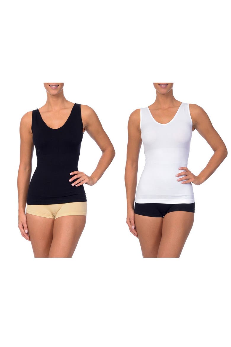 Reversible Shaping Camisole - Pack of 2, Main, color, BLACK/WHITE
