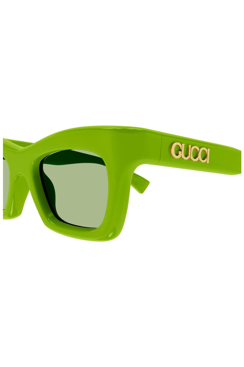 50mm Cat Eye Sunglasses, Alternate, color, GREEN
