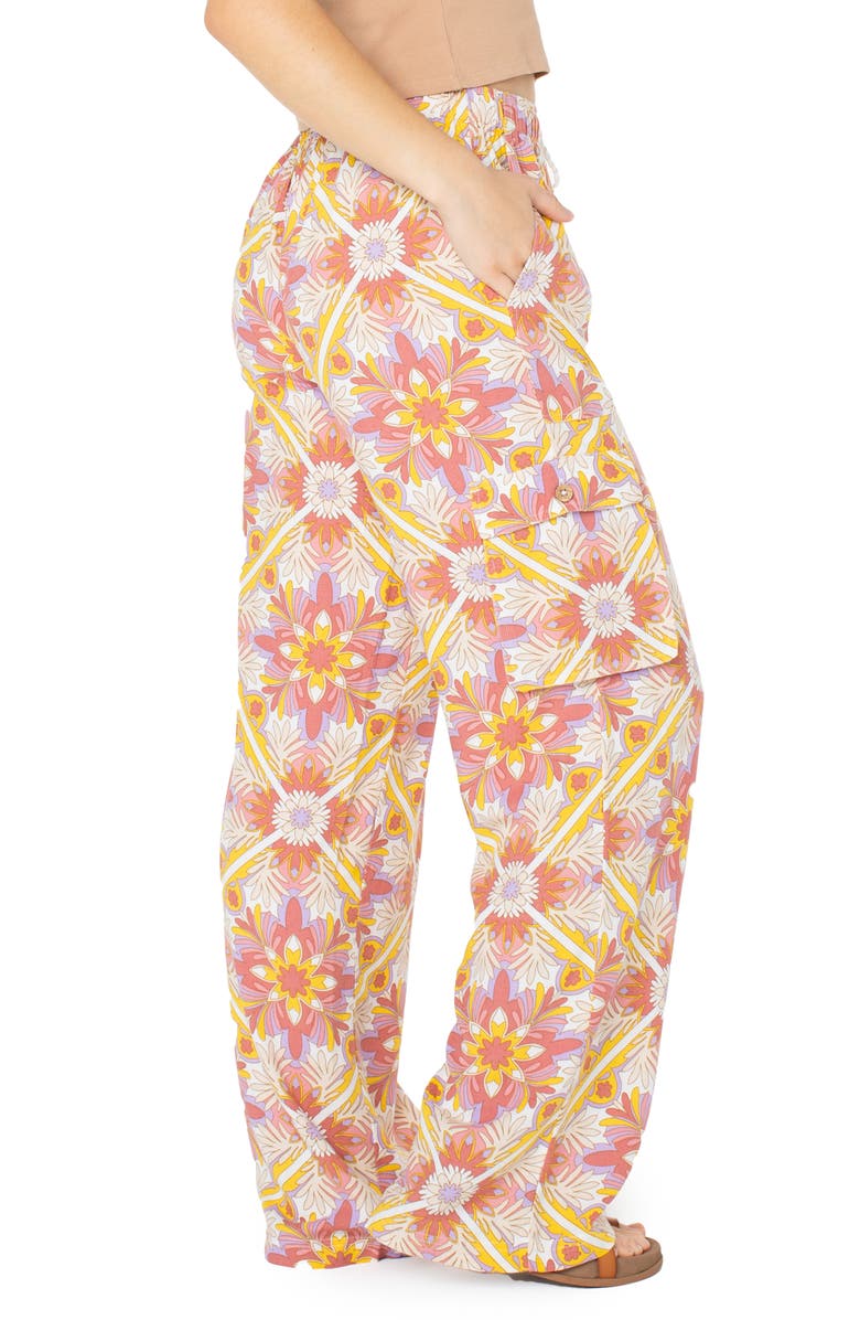 Roxy Precious Floral Cargo Pants, Alternate, color, Aragon