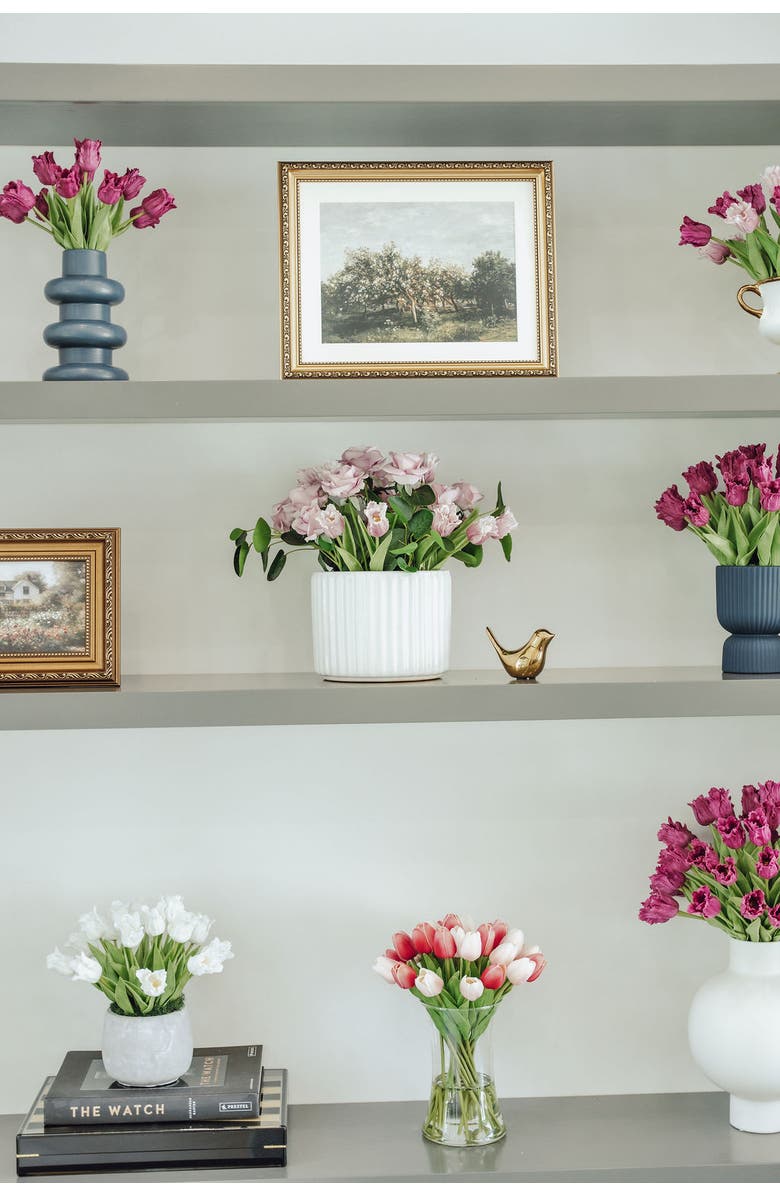 CocoBella Zara RealTouch Tulip Arrangement, Alternate, color, Fuschia