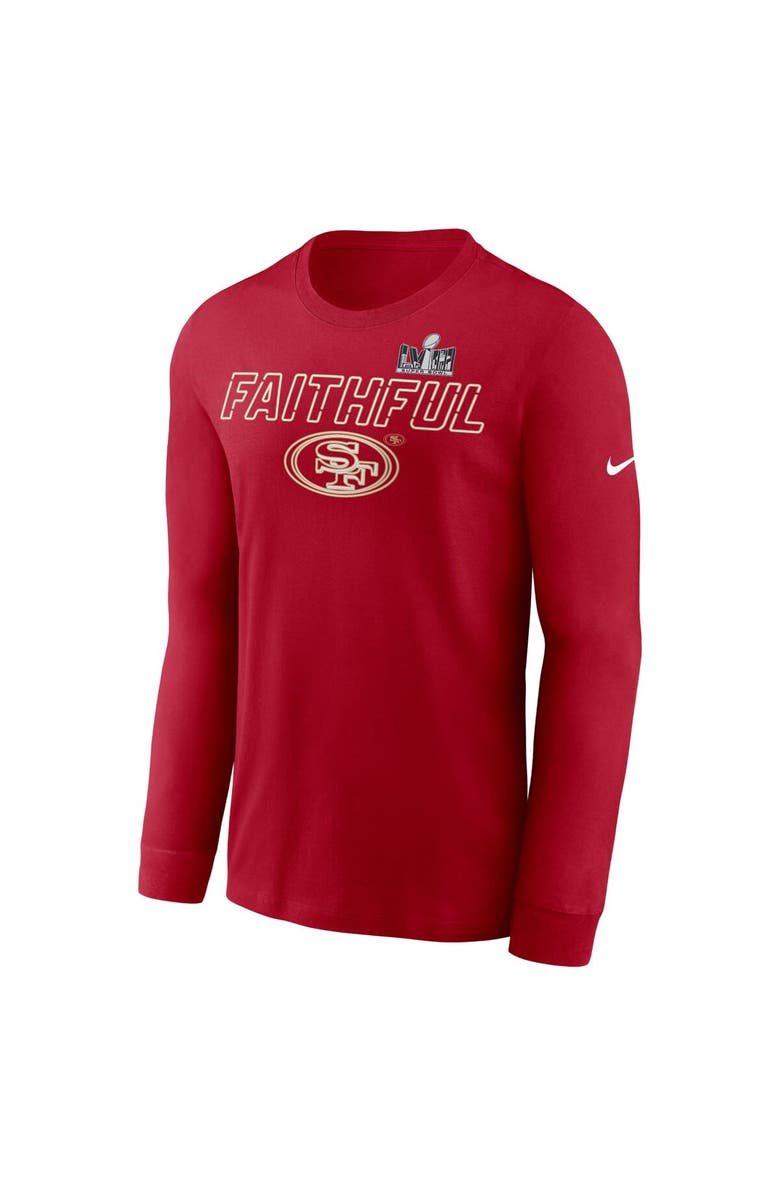 Nike Men's Nike Scarlet San Francisco 49ers Super Bowl LVIII Local Long Sleeve T-Shirt, Alternate, color,