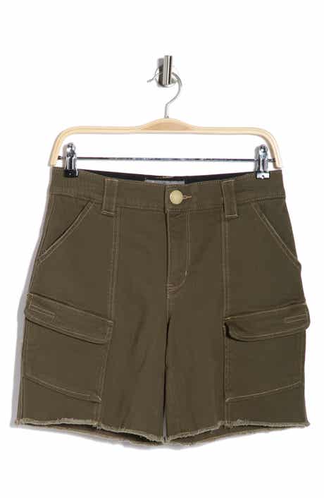 Democracy Patch Pocket Fray Hem Cargo Shorts