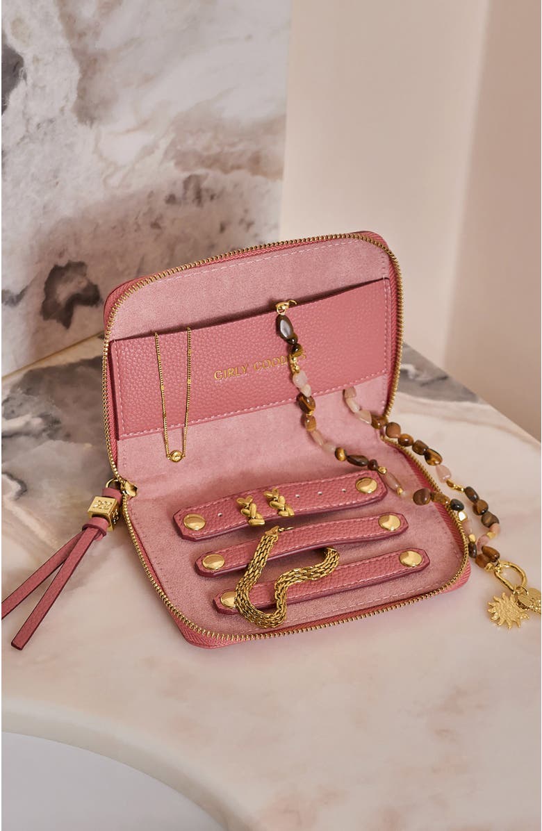 Katie Loxton Slim Jewellery Case, Alternate, color, Raspberry Pink