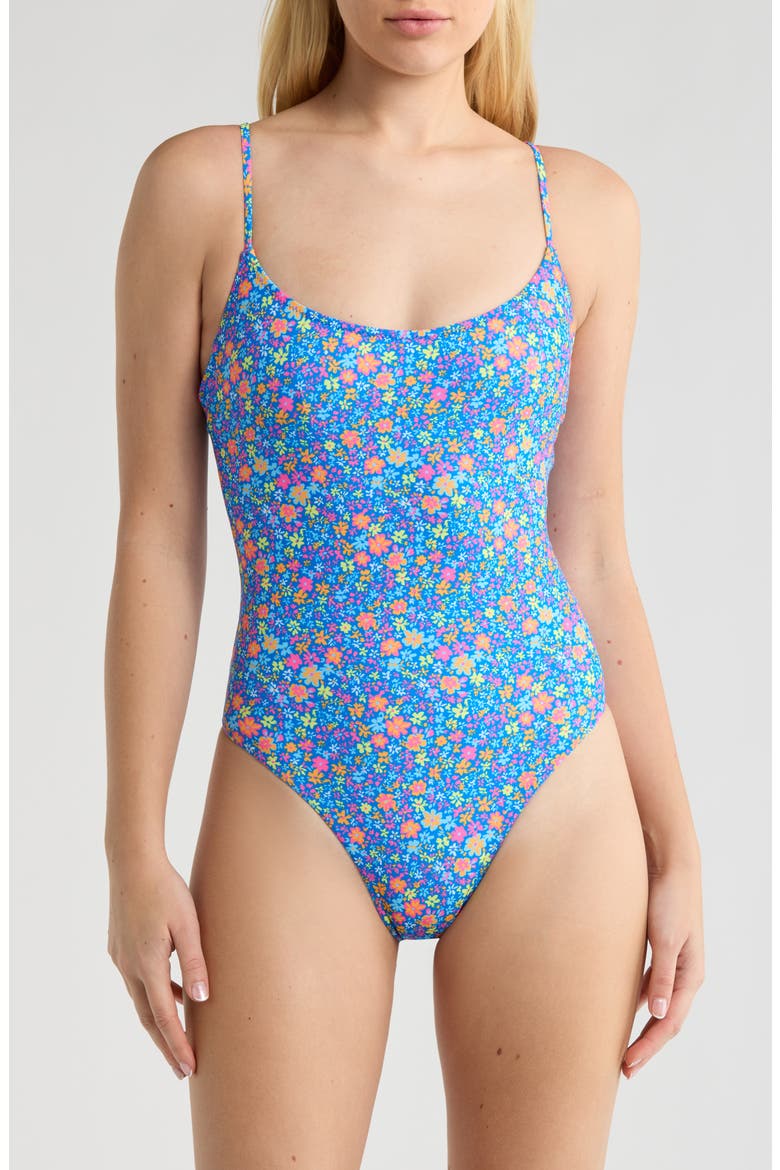 Hidden Underwire One-Piece Swimsuit, Main, color, ELECTRIC BLOOM