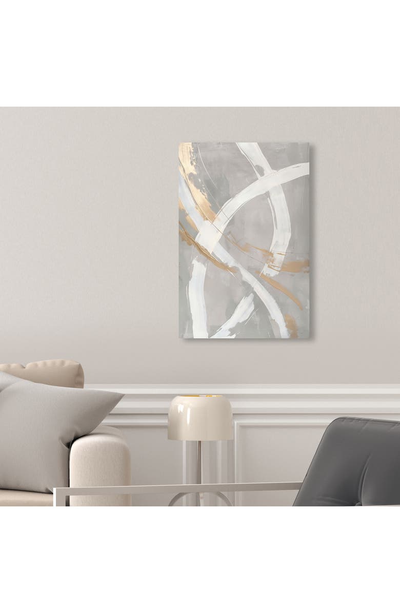 Wynwood Studio Silvered Spirals Canvas Wall Art, Alternate, color, Gold