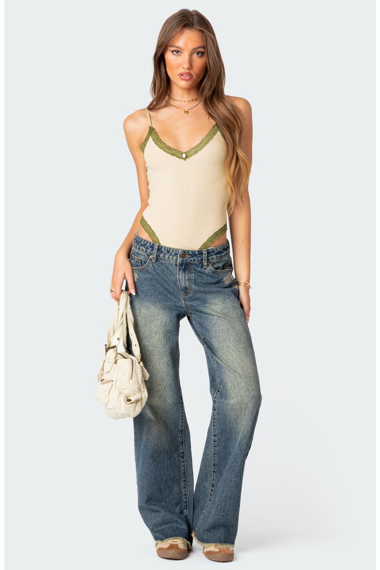 Dollhouse Low Rise Wide Leg Jeans, Alternate, color, BLUE-WASHED