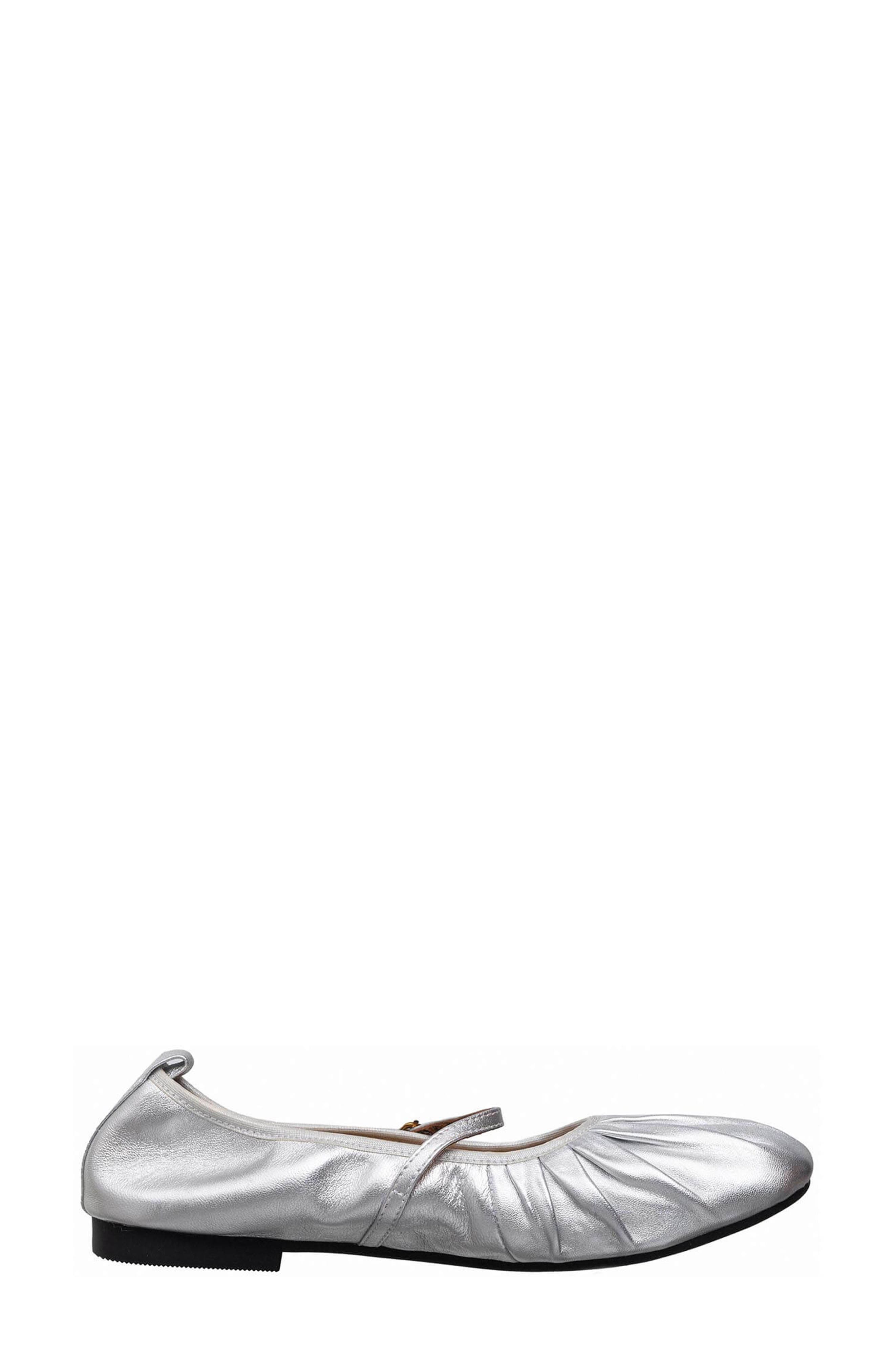Mila Ballet Flat, Alternate, color, SILVER