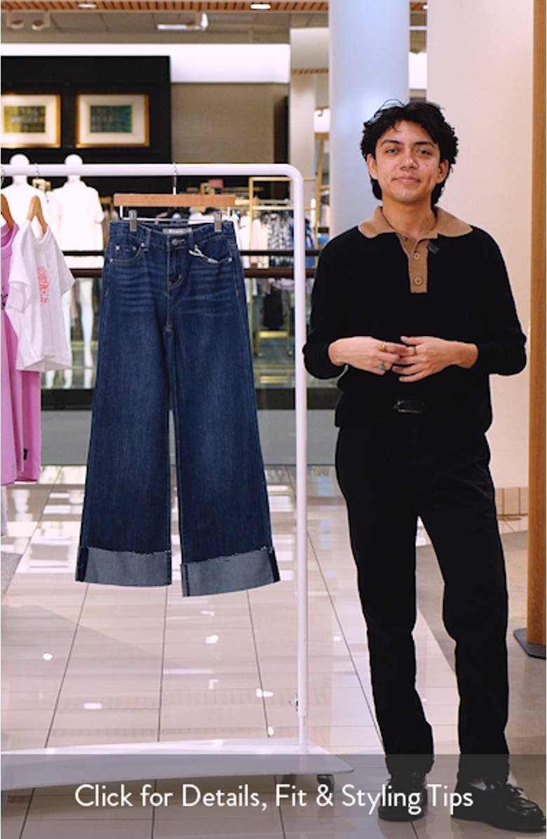 Kids' Cuffed Wide Leg Jeans, sales video thumbnail