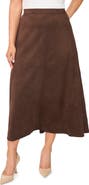 Vince Camuto Center Seam Faux Suede Maxi Skirt