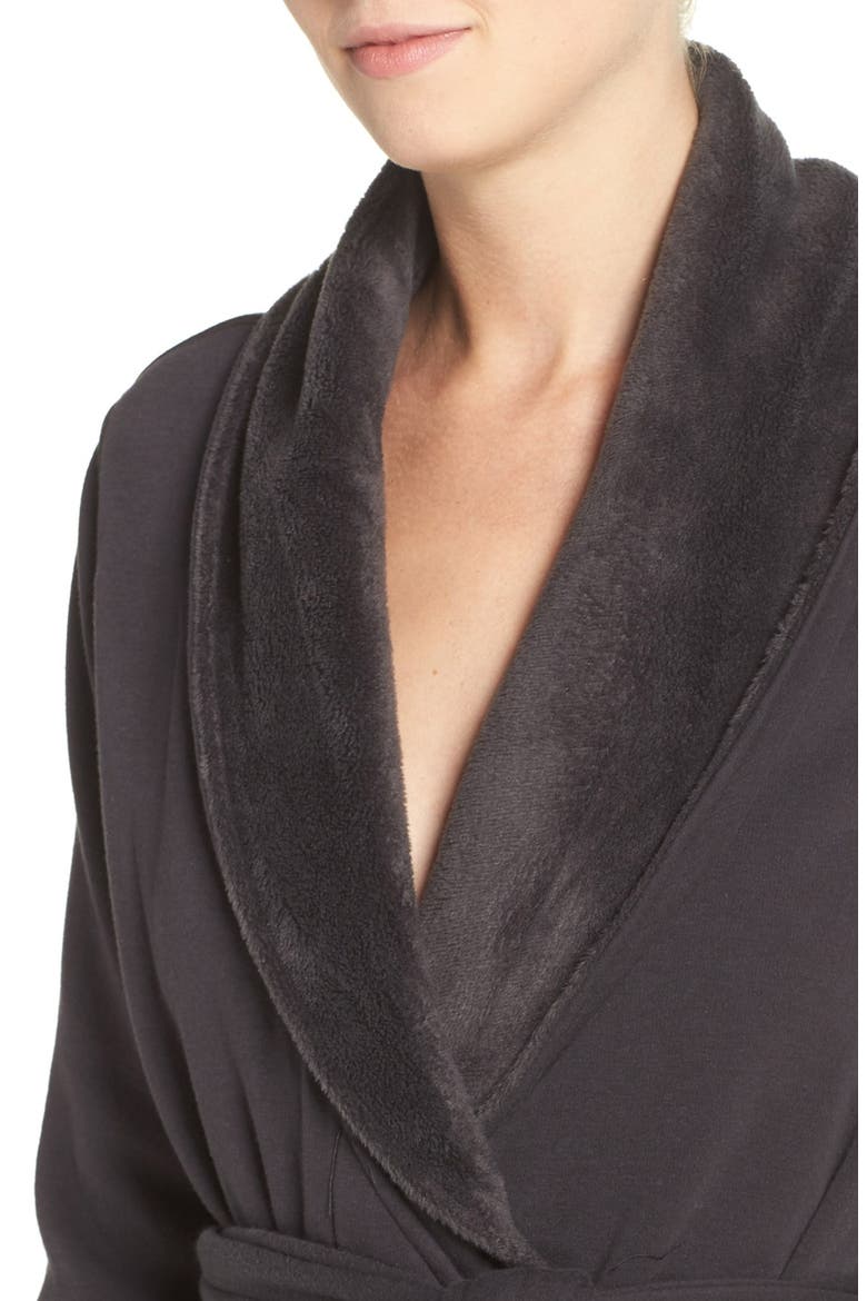 Duffield Double Knit Robe, Alternate, color, CHARCOAL