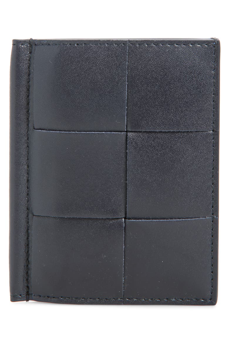 Cassette Intrecciato Leather Bifold Wallet, Main, color, ROYAL BLUE/ NOCTURNAL