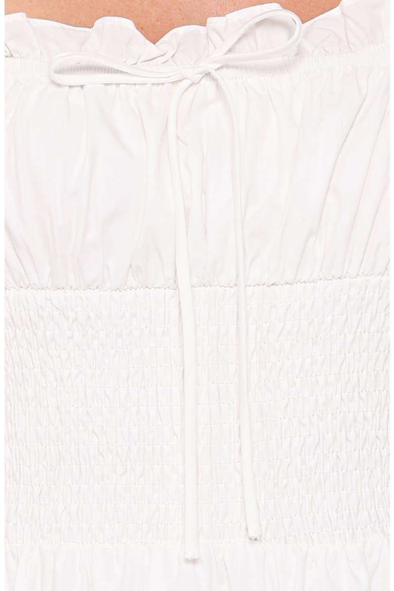 Bronte Ruffle Strap Midi Dress, Alternate, color, WHITE