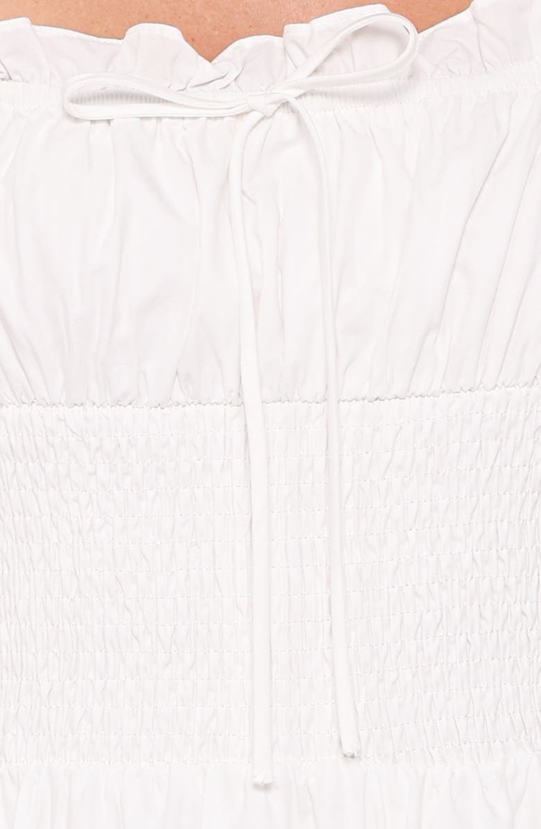 Petal & Pup Bronte Ruffle Strap Midi Dress, Alternate, color, White