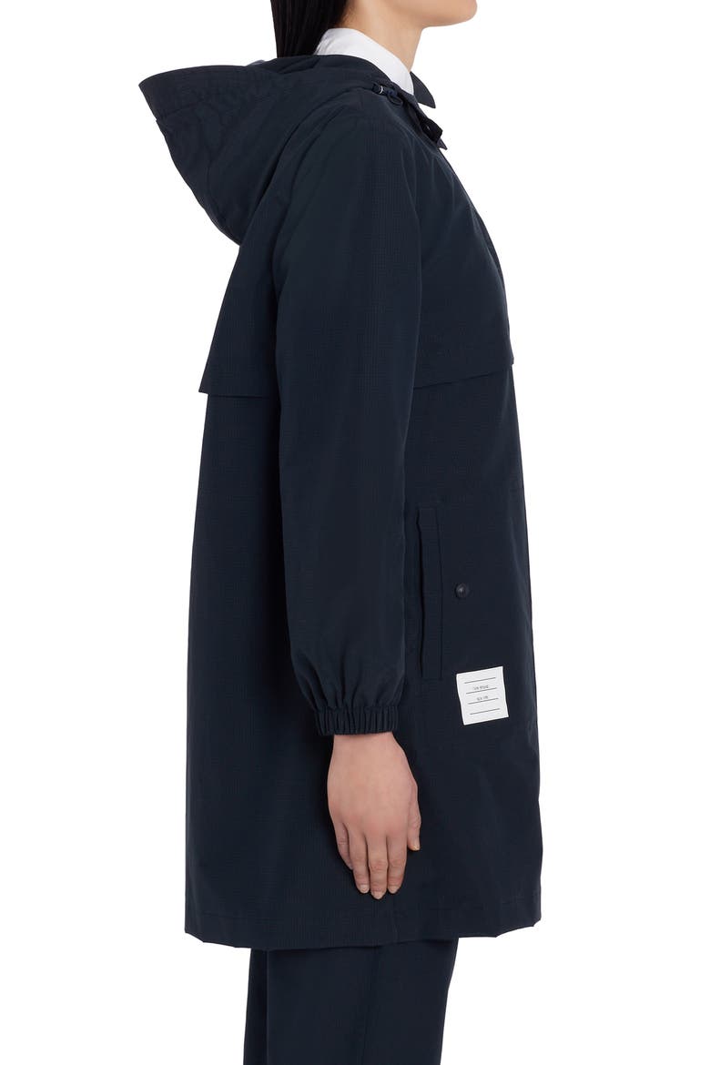 4-Bar Elongated Ripstop Hooded Parka, Alternate, color, NAVY 415