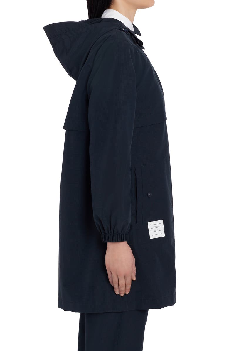 Thom Browne 4-Bar Elongated Ripstop Hooded Parka, Alternate, color,