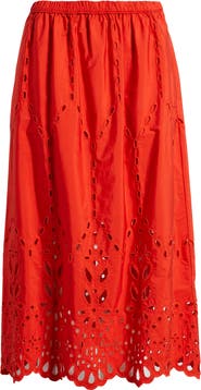 Madewell Embroidered Midi Skirt