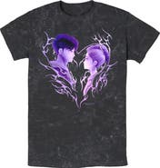 KPop Demon Hunters Men's Jinu and Rumi Love Short Sleeve Graphic T-Shirt