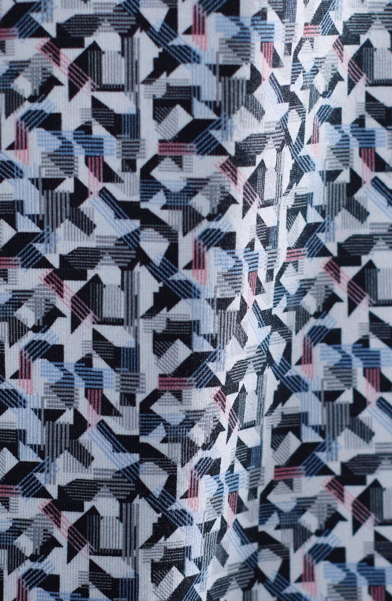 Bugatchi Vance OoohCotton<sup>®</sup> Geo Print Polo, Alternate, color, Zinc