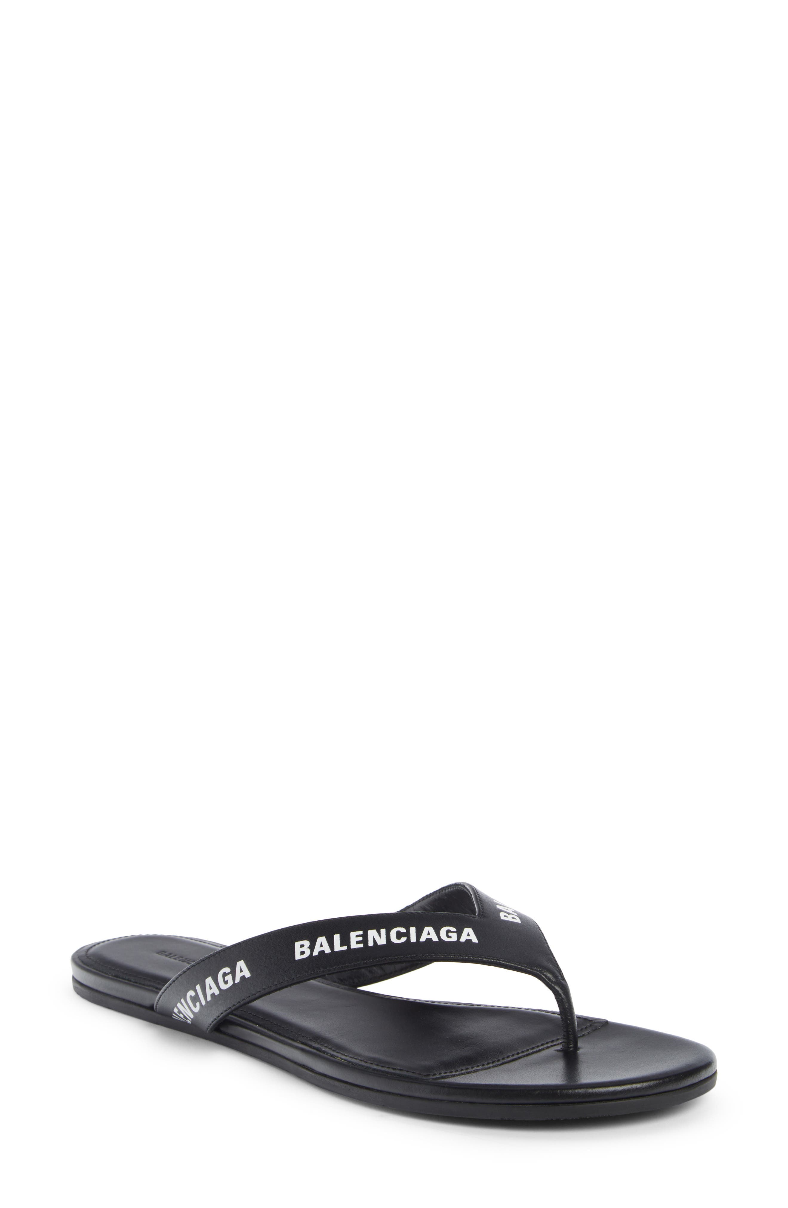 Balenciaga Logo Flip Flop, Main, color, 