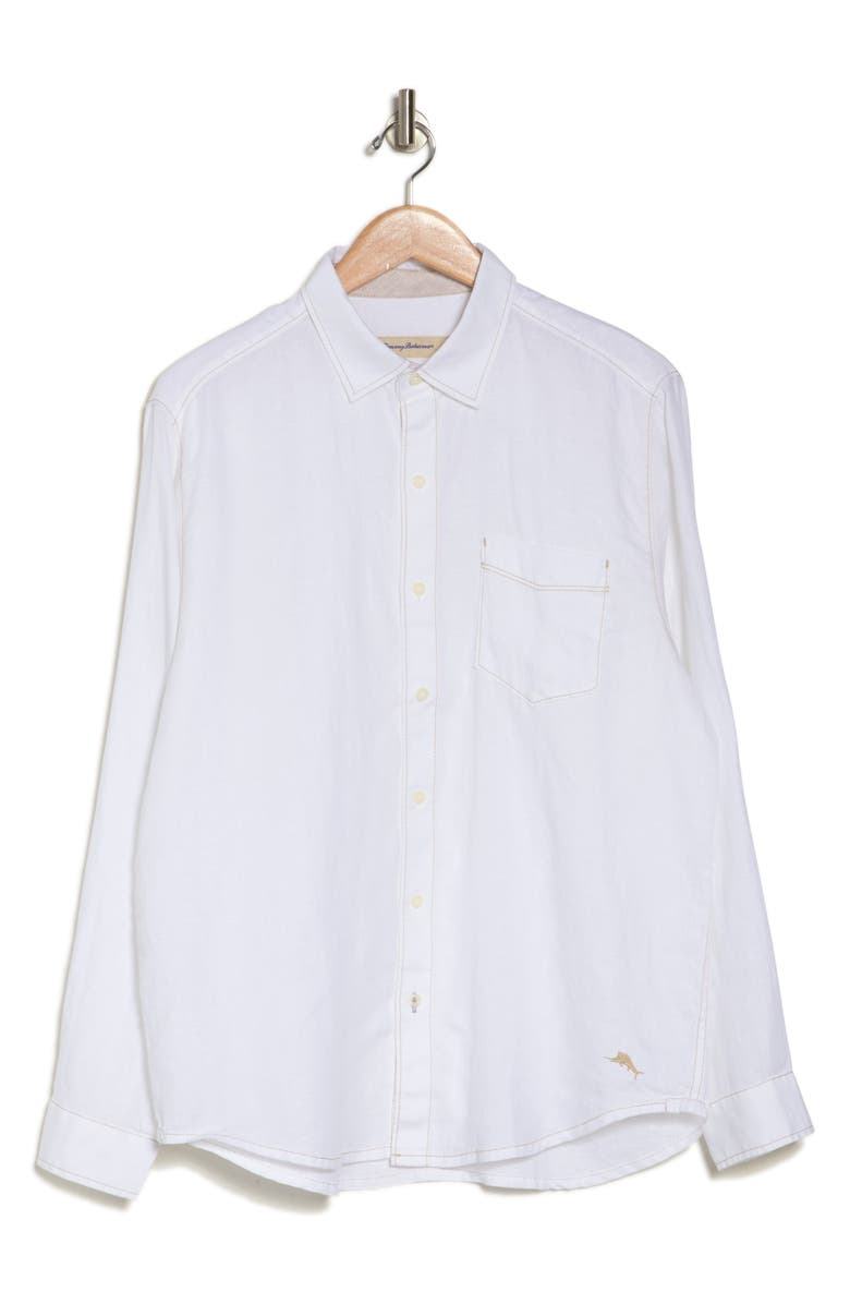 Tommy Bahama New Party Breezer Linen Long Sleeve Button-Up Shirt, Alternate, color, White