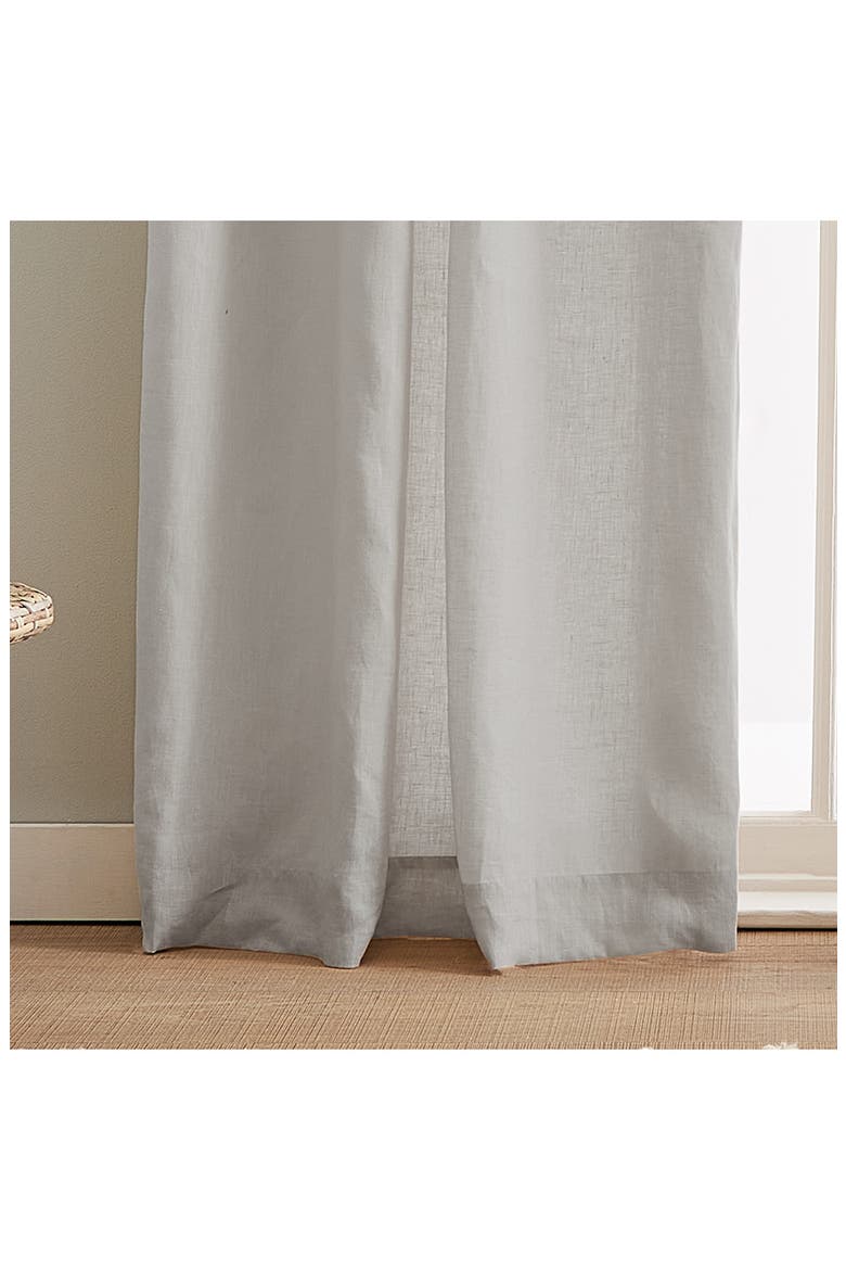 Set of 2 Linen Curtain Panels, Alternate, color, SILVER