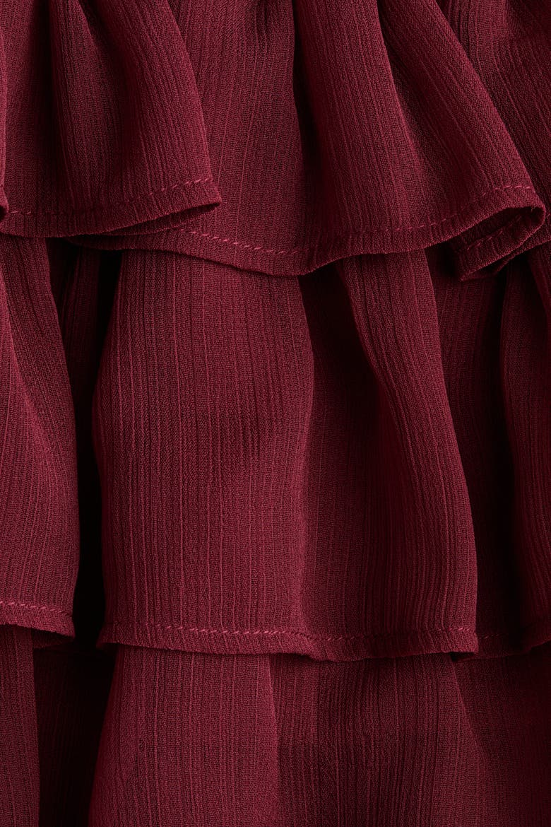 Tiered Chiffon Skirt, Alternate, color, Burgundy